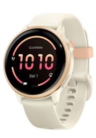 Garmin Vivoactive 6 Smartwatch Bone / Pink Dawn Metallic, 42mm, 010-02985-05