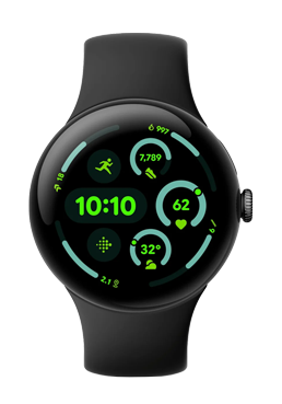 Google Pixel Watch 3 LTE Matte Black / Obsidian, GA05744-DE, 41mm