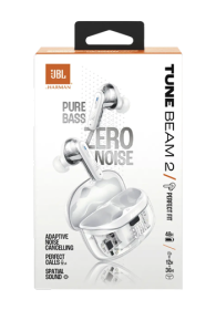 JBL Tune Beam 2, Bluetooth In Ear Headsets Ghost White, JBLTBEAM2GWHT
