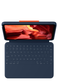 Logitech Rugged Combo 4 Case mit integrierter Tastatur Classic Blue, fr Apple iPad 11" (A16) / iPad 10,9" (10. Gen)