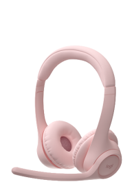 Logitech Zone 300 Wireless Bluetooth Headset With Noise-Cancelling Microphone Rosa, 981-001412