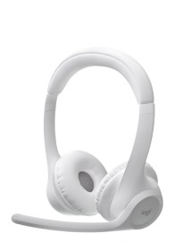 Logitech Zone 300 Wireless Bluetooth Headset With Noise-Cancelling Microphone White, 981-001417