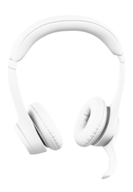 Logitech Zone 300 Wireless Bluetooth Headset With Noise-Cancelling Microphone White, 981-001417