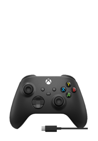 Microsoft Wireless Controller + USB-C Cabel 2,7m Carbon Black, fr PC / Xbox One / S / X, EP2-29944