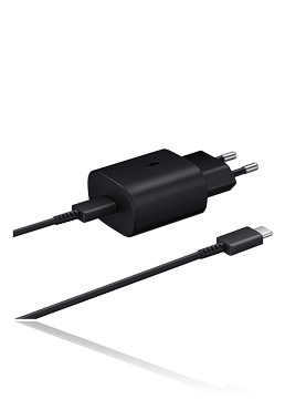 Samsung Netzteil USB Type-C Schnelllader & 1 m Ladekabel Typ C Black, 3A, EPTA800XB, Retail