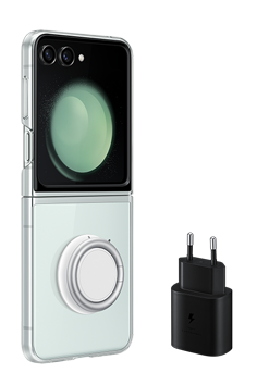 Samsung Starter Pack (Clear Gadget Case & Fast Charger) Transparent, fr Samsung Galaxy Flip5, EF-XF73KKTE