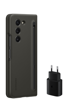 Samsung Starter Pack, Standing Cover mit Pen und Schnellladeadapter Black, fr Samsung Galaxy Fold5, EF-OF94KKBE