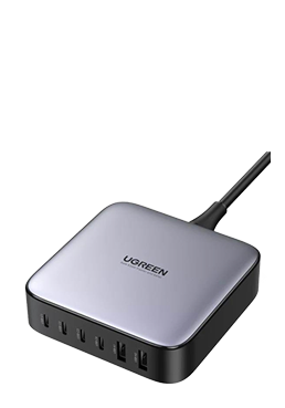 UGREEN 200W GaN Tech Nexode Desktop Fast Charger, 2x USB-A & 4x USB-C Black