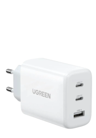 UGREEN 65W Fast Wall Charger, USB-A  & 2 x USB-C White